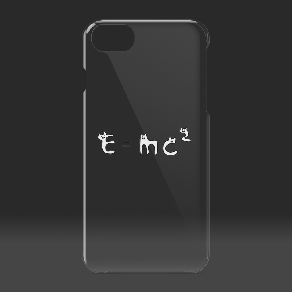 エネルギーと質量の等価性を表すネコさんのiPhoneケース♪【猫グッズ】Theory of relativity & cat