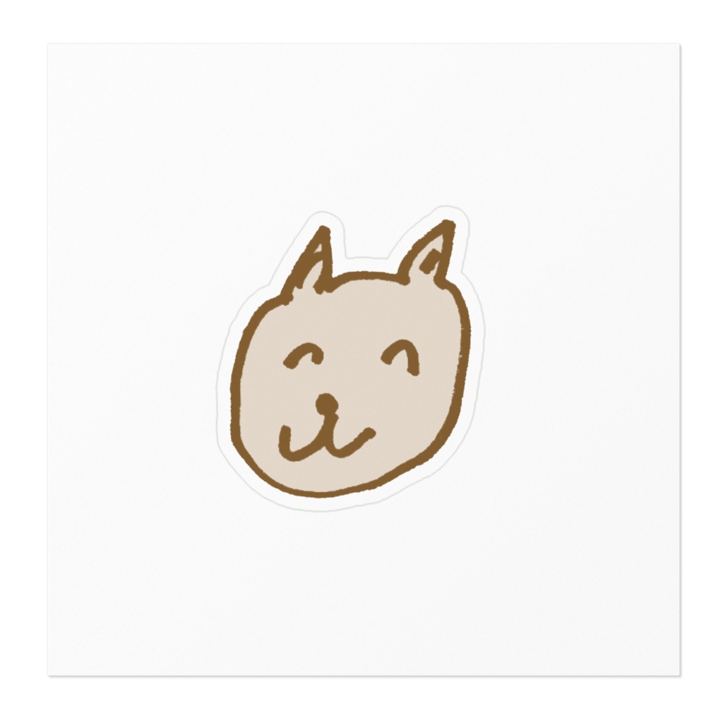 穏やかに微笑む犬のステッカー♪(茶色ver)dog sticker