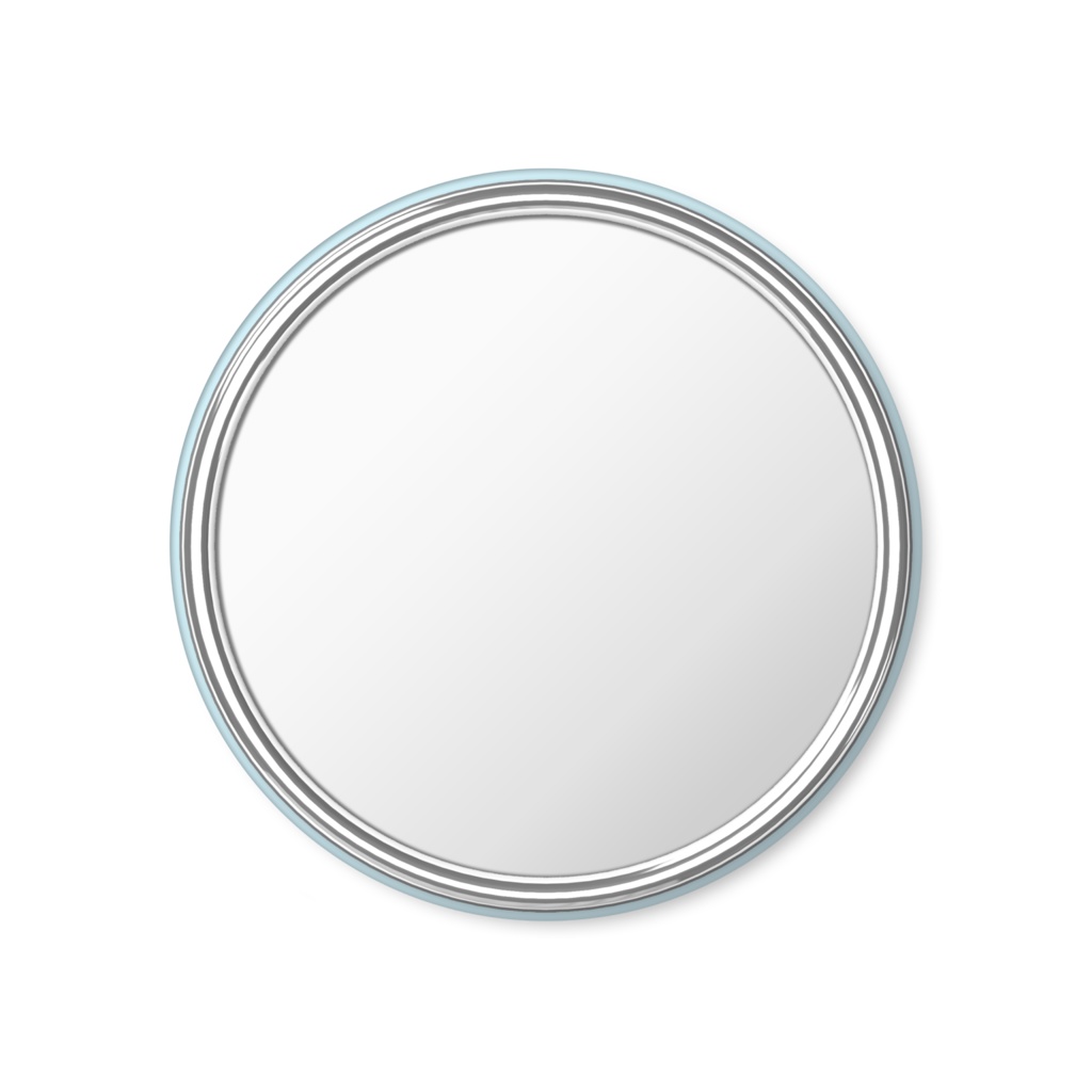 グラフの原点をつとめる猫さんの缶ミラー♪🐈青バージョン【猫グッズ】A cat that represents the origin of the graph