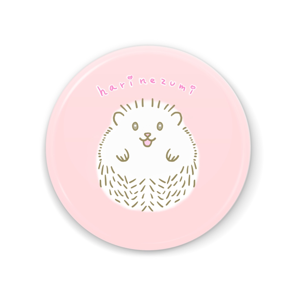 ハリネズミさん(シナモン)の缶ミラー♪【ピンクver.】Hedgehog (Cinnamon) Pink Mirror