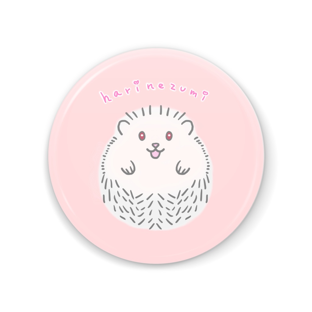 ハリネズミさん（アルビノ）のミラー♪【ピンクver.】Hedgehog (Albino) Pink Mirror