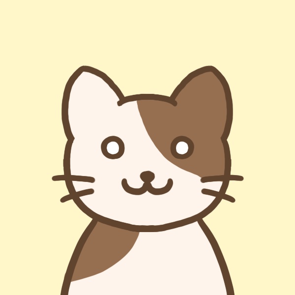 ぶち猫のフリーアイコン【2種+透過あり】🐈Bicolor Cat