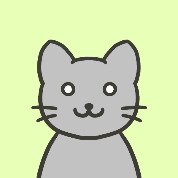 グレー猫のフリーアイコン【2種+透過あり】🐈Gray cat