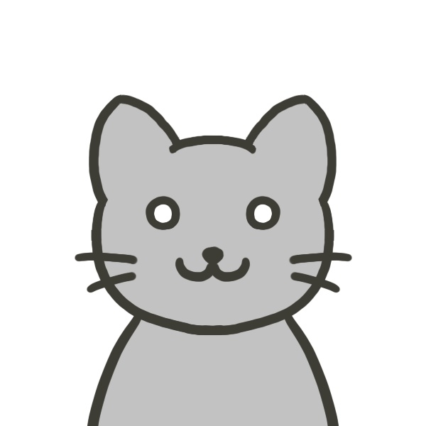 グレー猫のフリーアイコン【2種+透過あり】🐈Gray cat