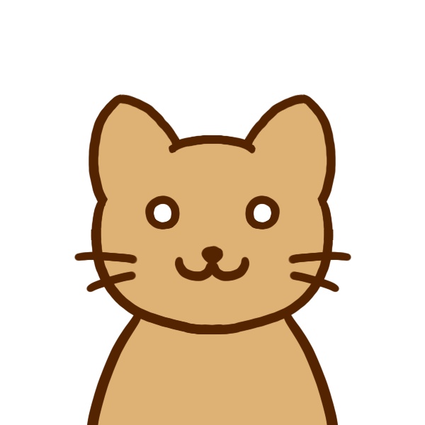 茶色い猫のフリーアイコン ２種 透過あり Brown Cat ねこねこたいむ Booth