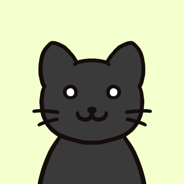 黒猫のフリーアイコン【2種+透過あり】🐈Black Cat