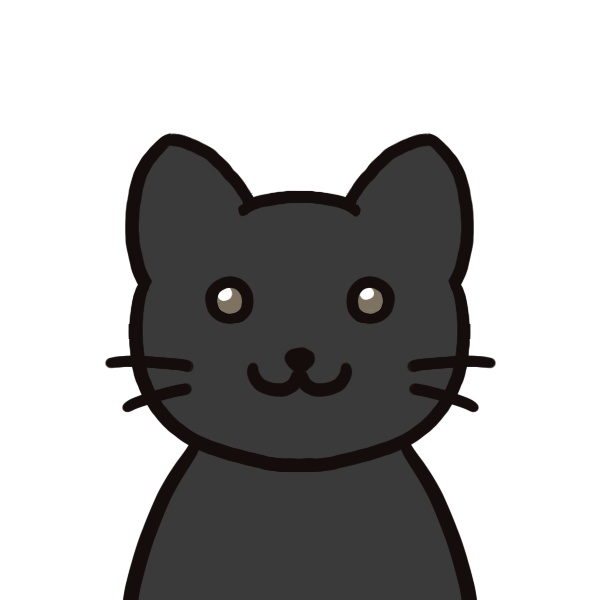 黒猫のフリーアイコン【2種+透過あり】🐈Black Cat