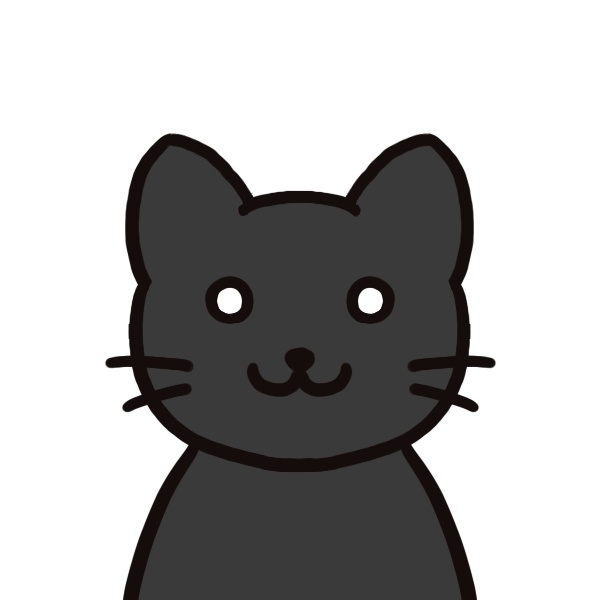 黒猫のフリーアイコン ２種 透過あり Black Cat ねこねこたいむ Booth