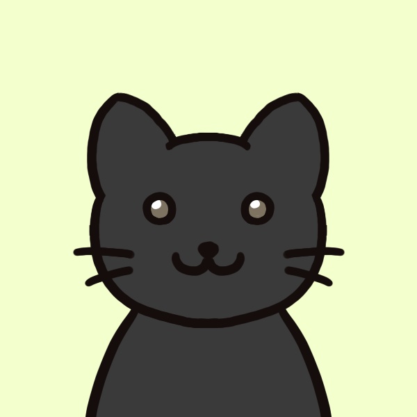 黒猫のフリーアイコン ２種 透過あり Black Cat ねこねこたいむ Booth