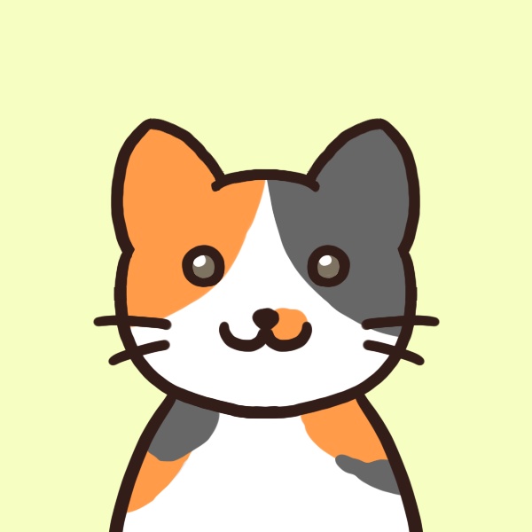 三毛猫のフリーアイコン【２種＋透過あり】🐈Calico cat