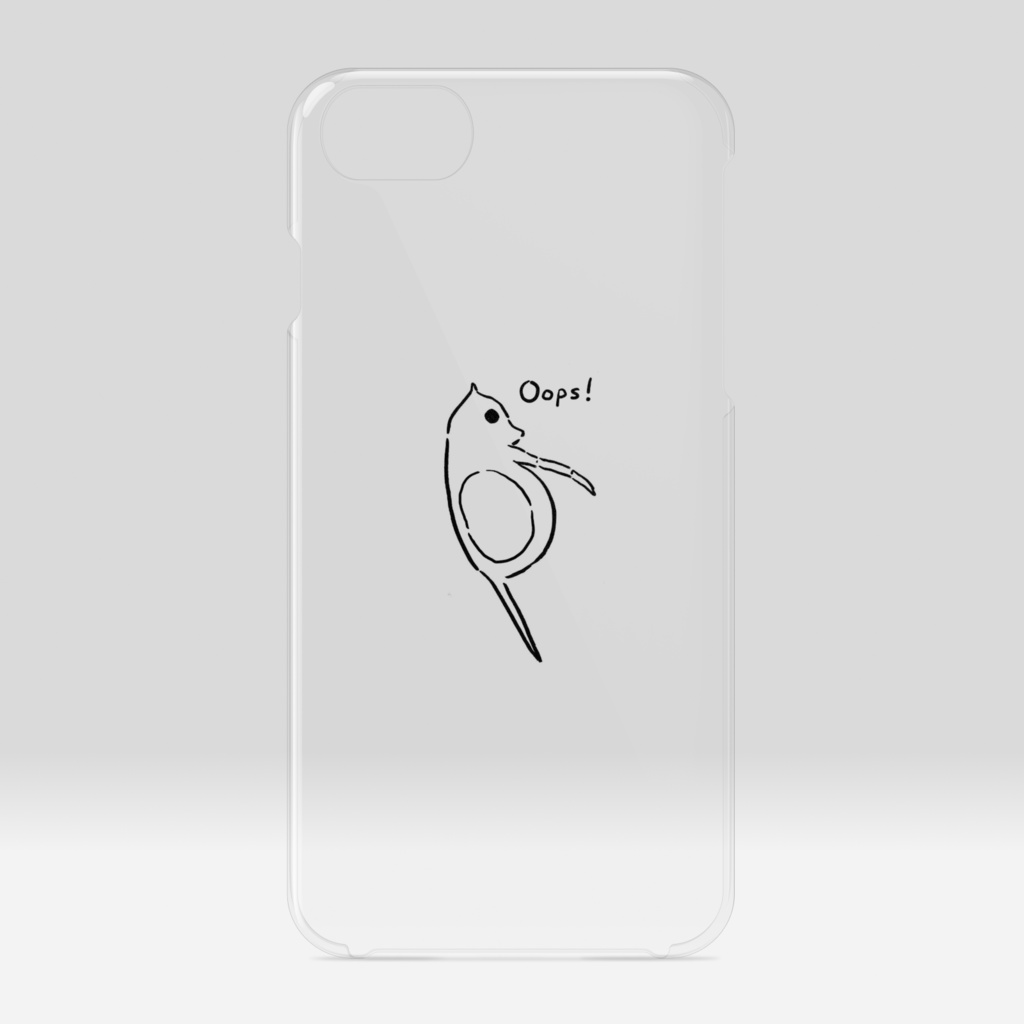 とんがるミジンコさんクリアiPhoneケース(Oops!)🌟water flea iPhone case(Oops!ver)【動物シリーズ♪animal】