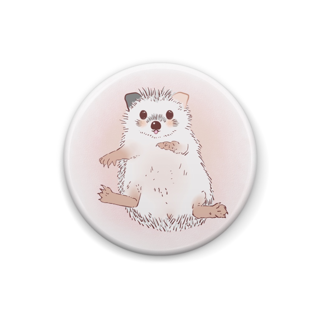 【シンプルver.】アシメカラーのハリネズミさん缶バッチ🎵🦔cute hedgehog badge💗