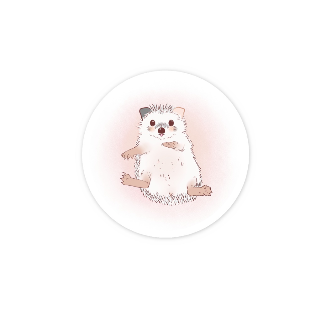 アシメカラーのハリネズミさんスマホステッカー🎵🦔cute hedgehog💗