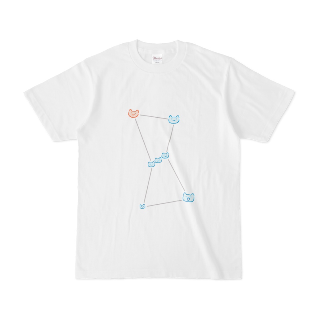 オリオン座ネコさんの白Ｔシャツ🐈cat white t-shirt