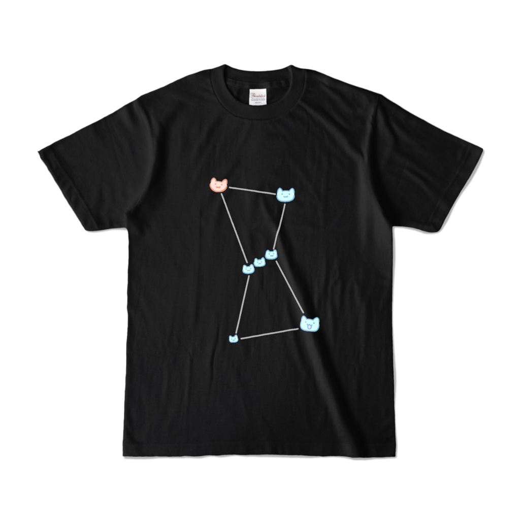 オリオン座ネコさんの黒Tシャツ🐈cat black t-shirt
