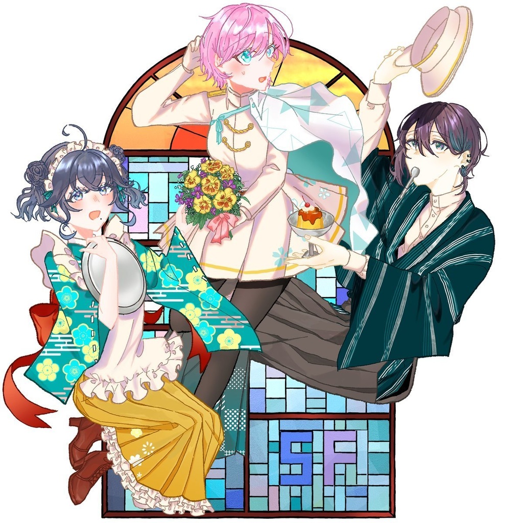 SF組アクリルスタンド　～大正ロマン風～