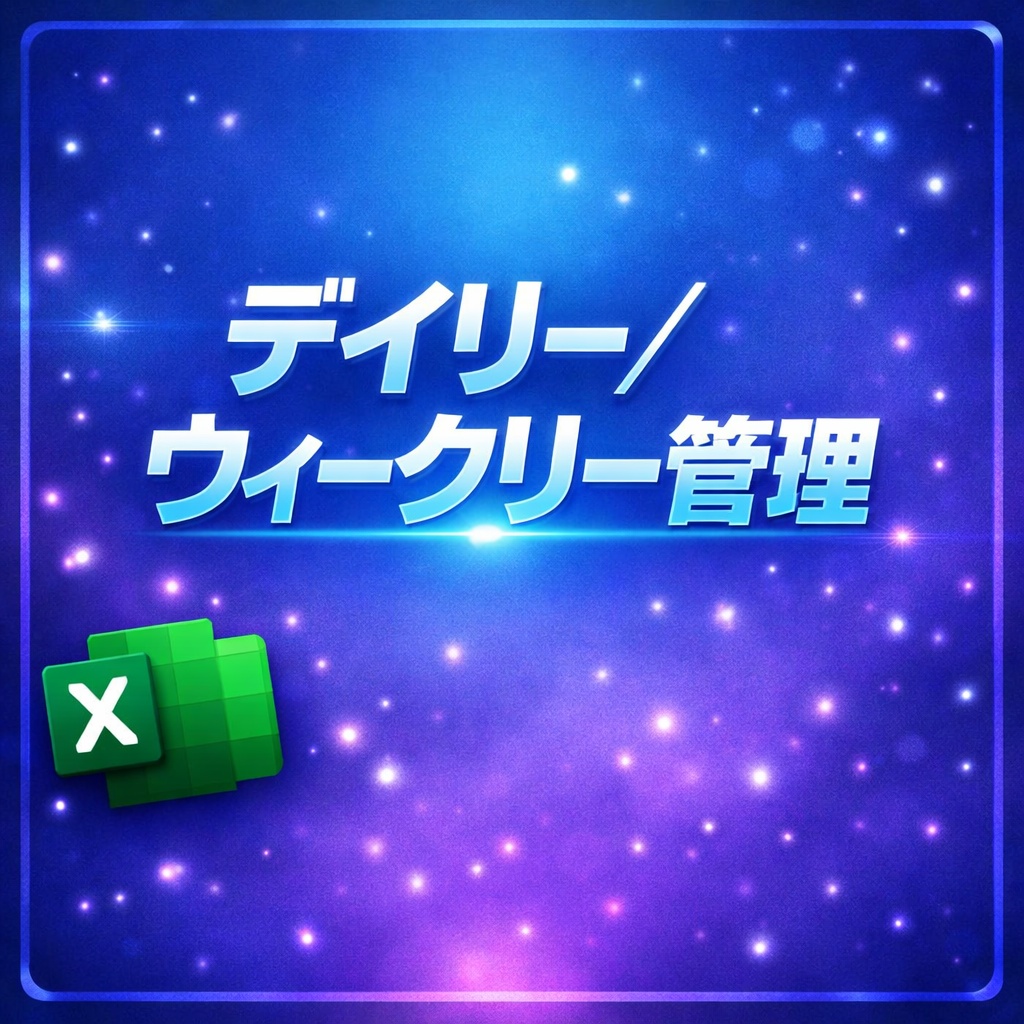 Excelテンプレ:デイリー/ウィークリー管理