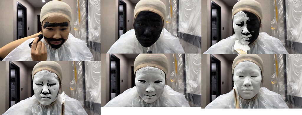 【Video】Black and white paint on face 2
