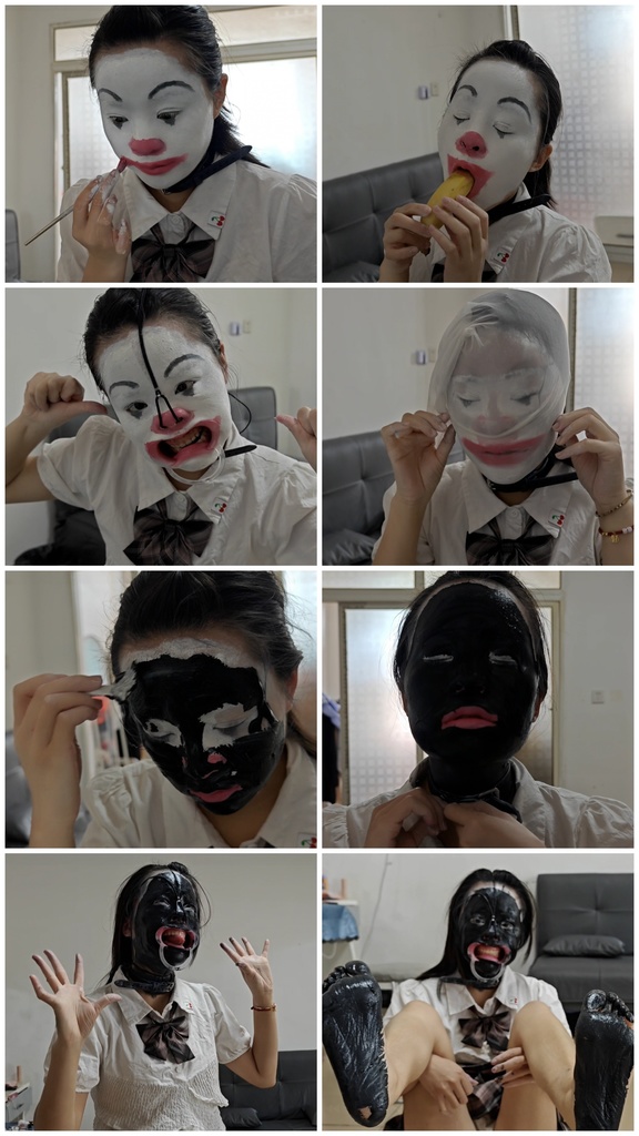 【Video】Clown makeup and black facepainting