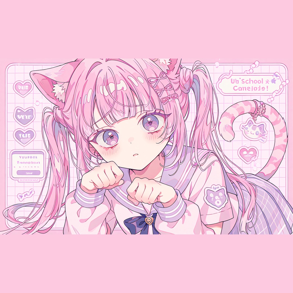  【フリーBGM】ももいろにゃんこ【かわいい/ピコピコ/8-bit風/pop/作業用/配信用】