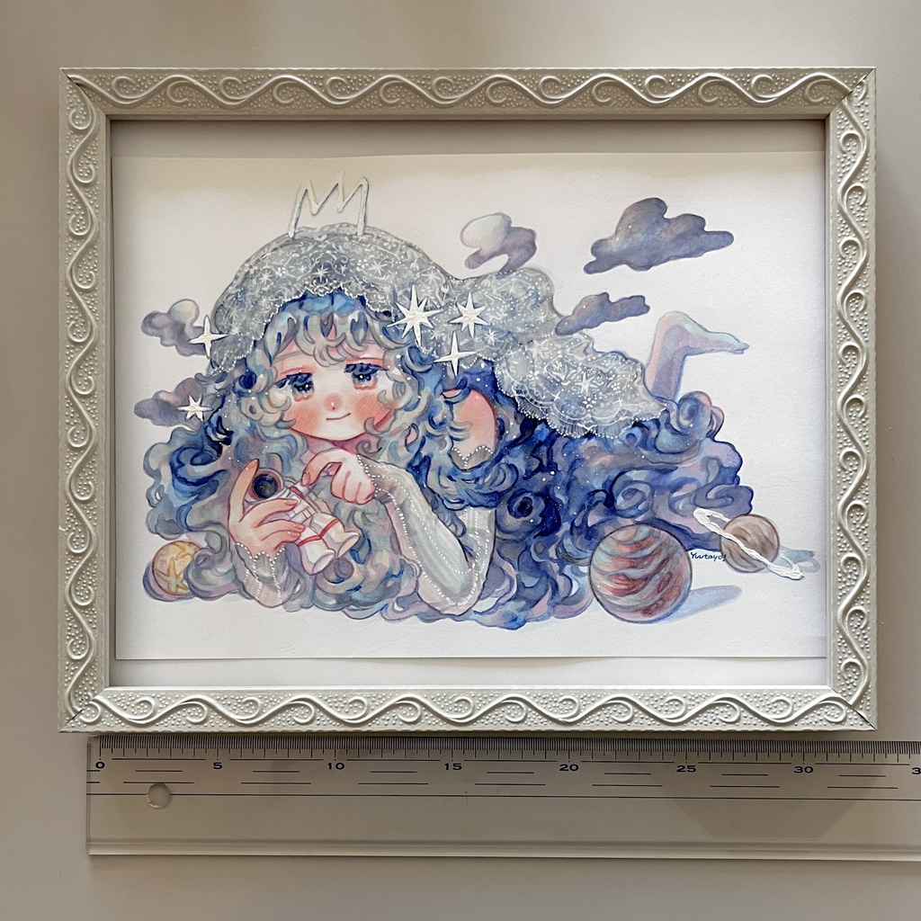 額装作品　女神さまのたわむれ