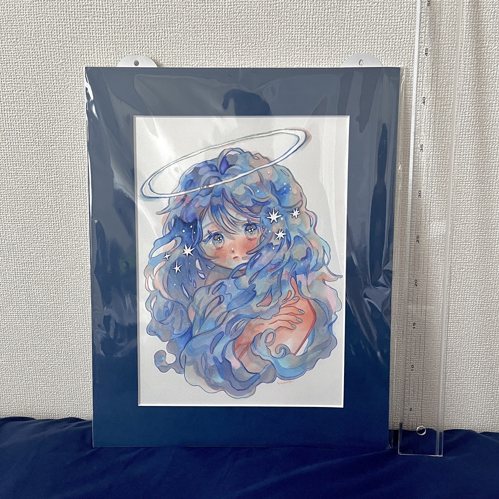 マット付原画 ほわほわあお 2種