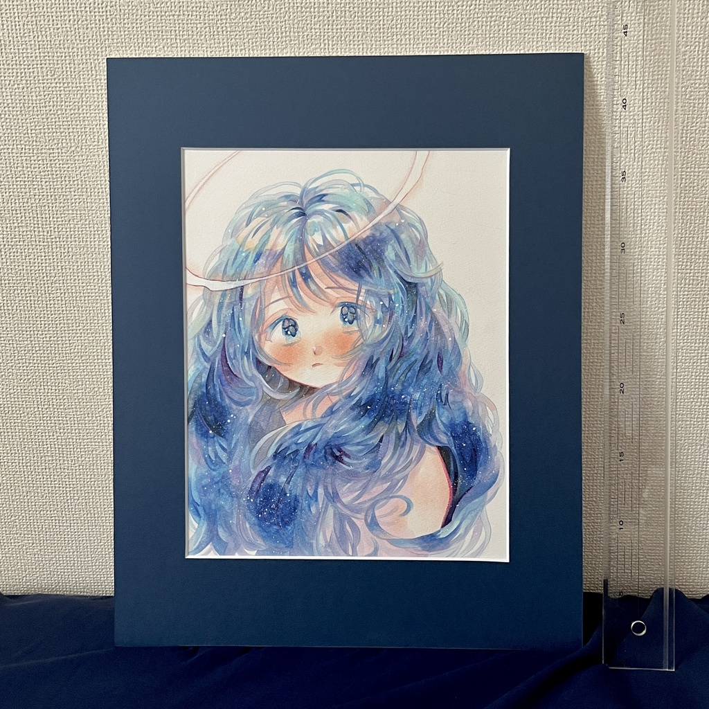 マット付原画 ほわほわあお 2種