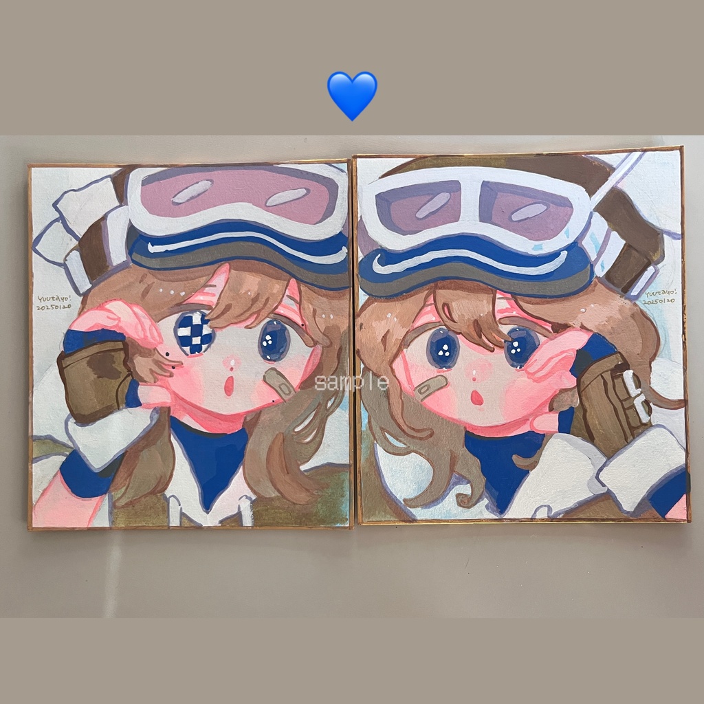 原画色紙アクリルガッシュ2種