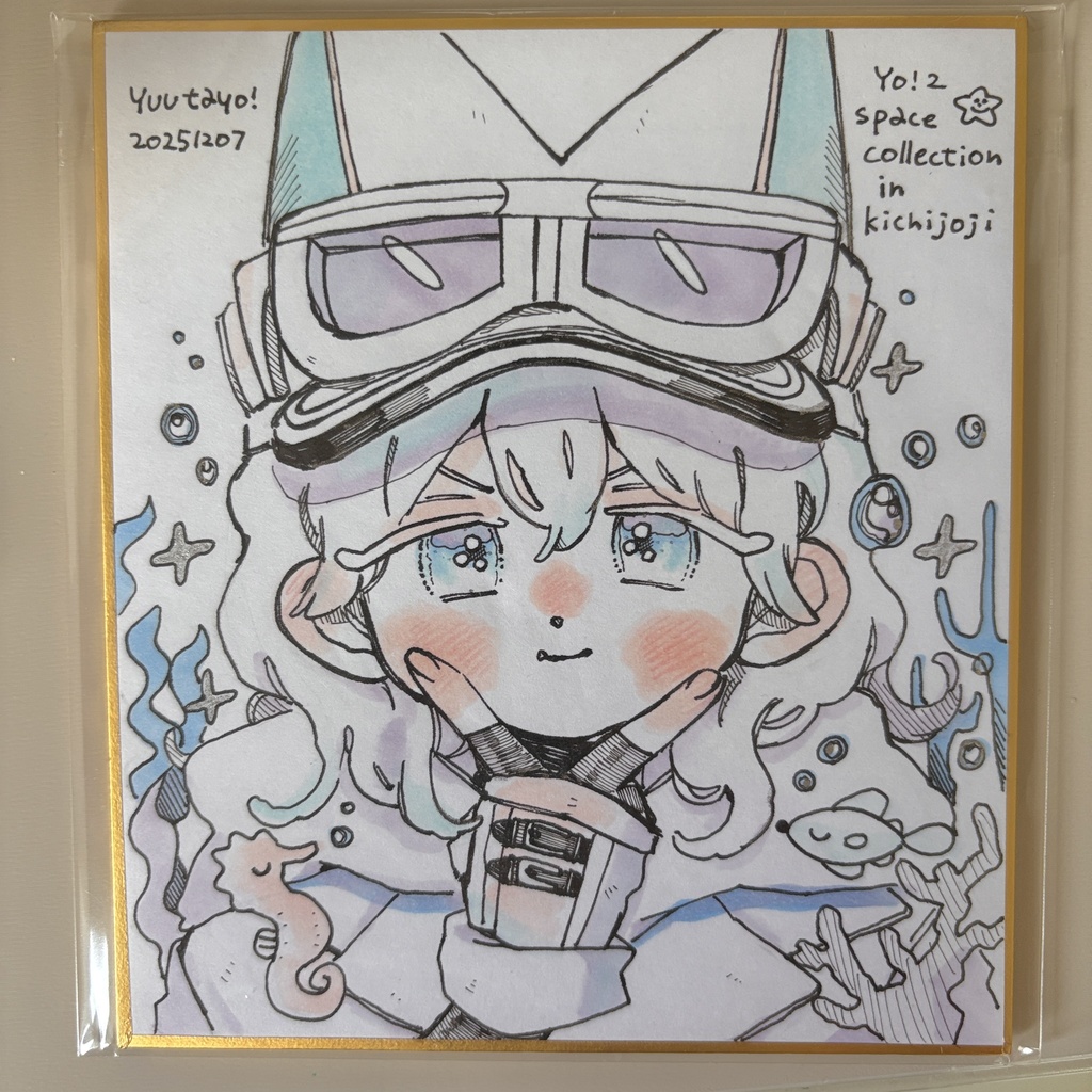 ドローイング色紙🪸