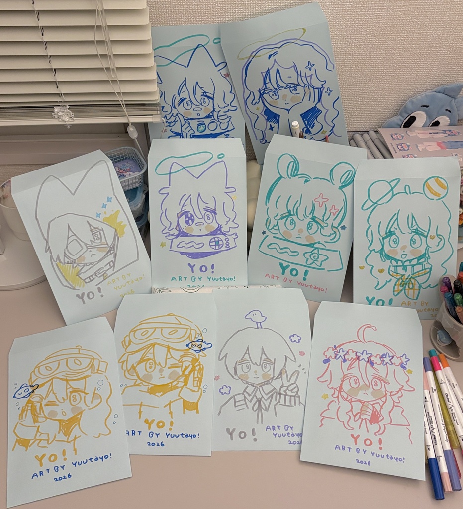 シールセット+封筒ドローイング