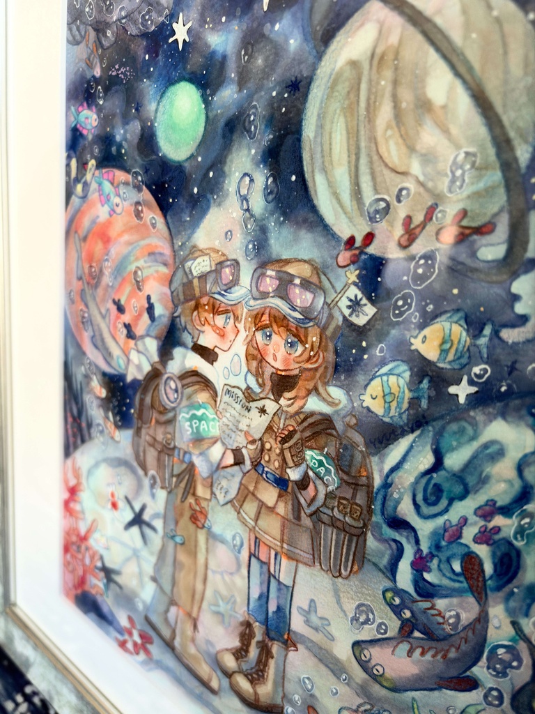 額装作品 『出発の日』
