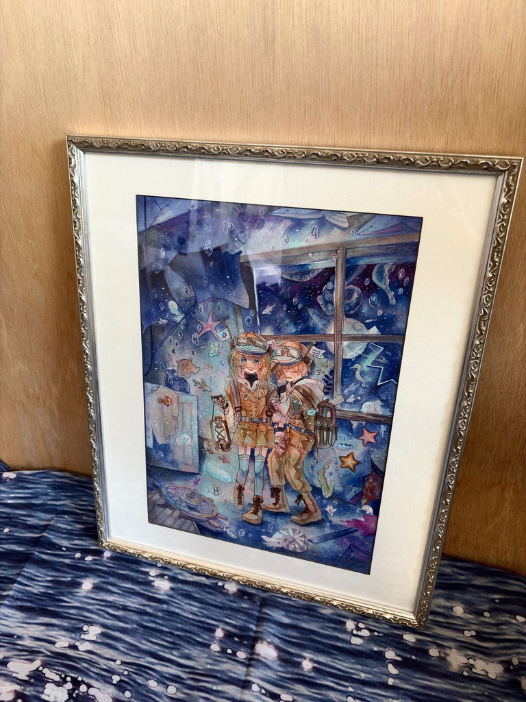 額装作品　『宇宙の海のおばけやしき』