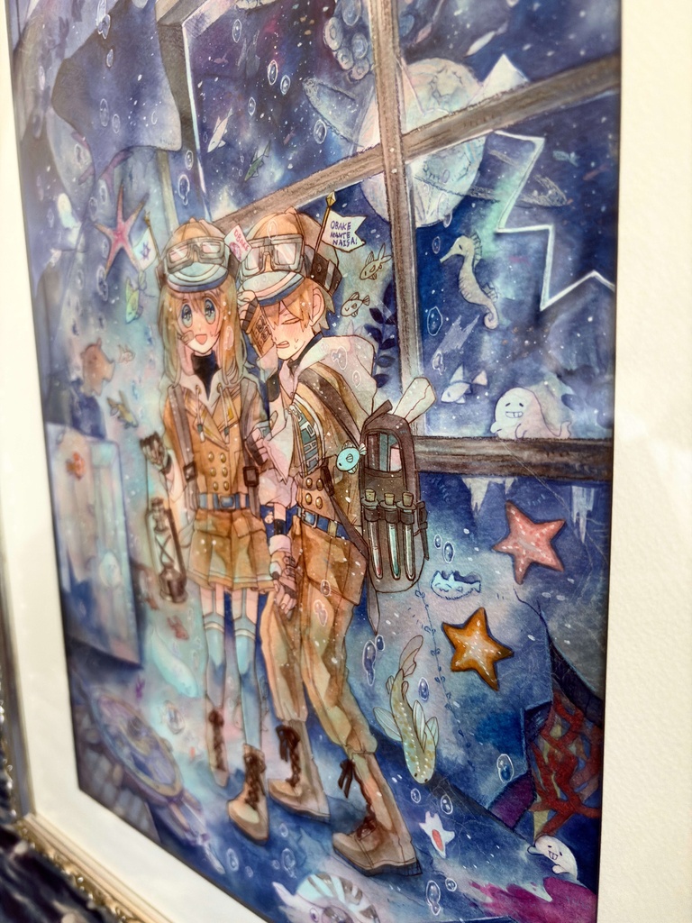額装作品 『宇宙の海のおばけやしき』