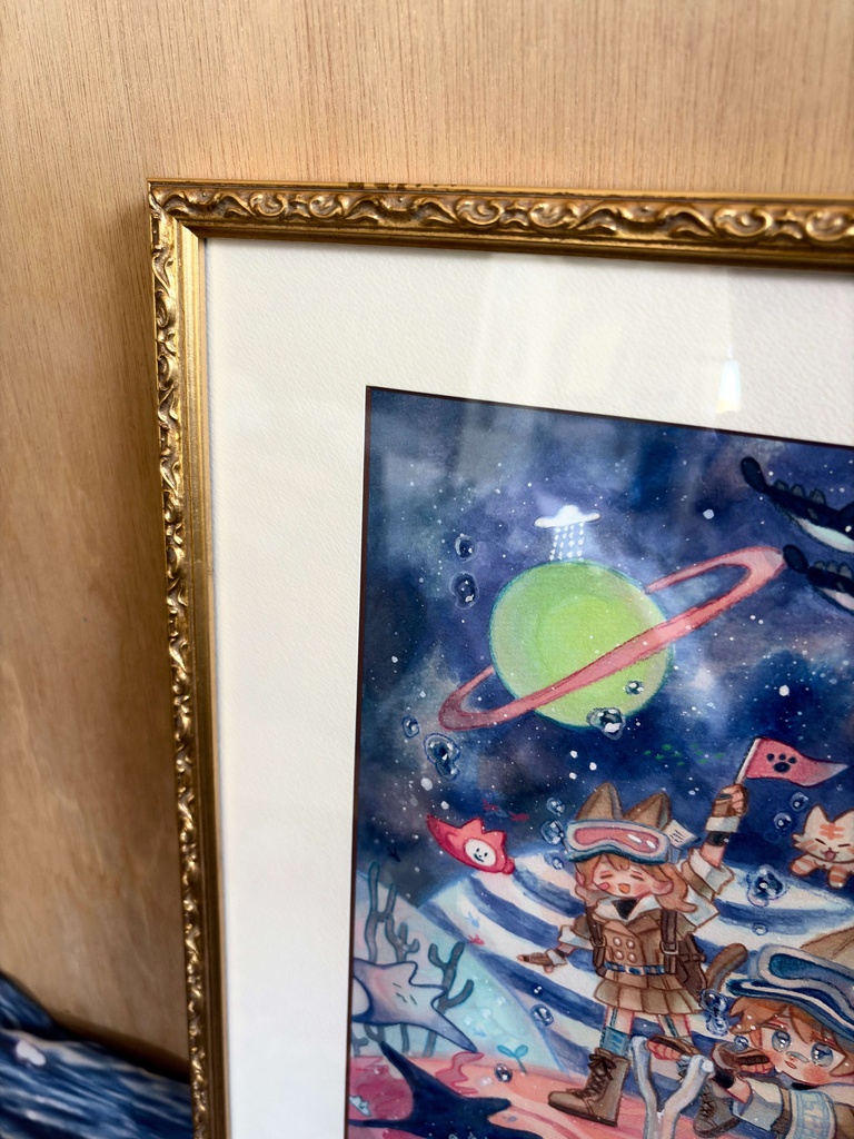 額装作品 『Re:ねこねこ宇宙の海探索隊』