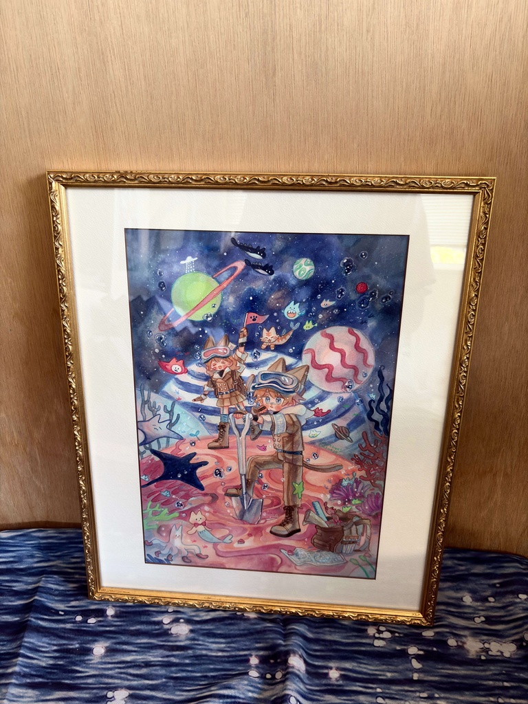 額装作品 『Re:ねこねこ宇宙の海探索隊』