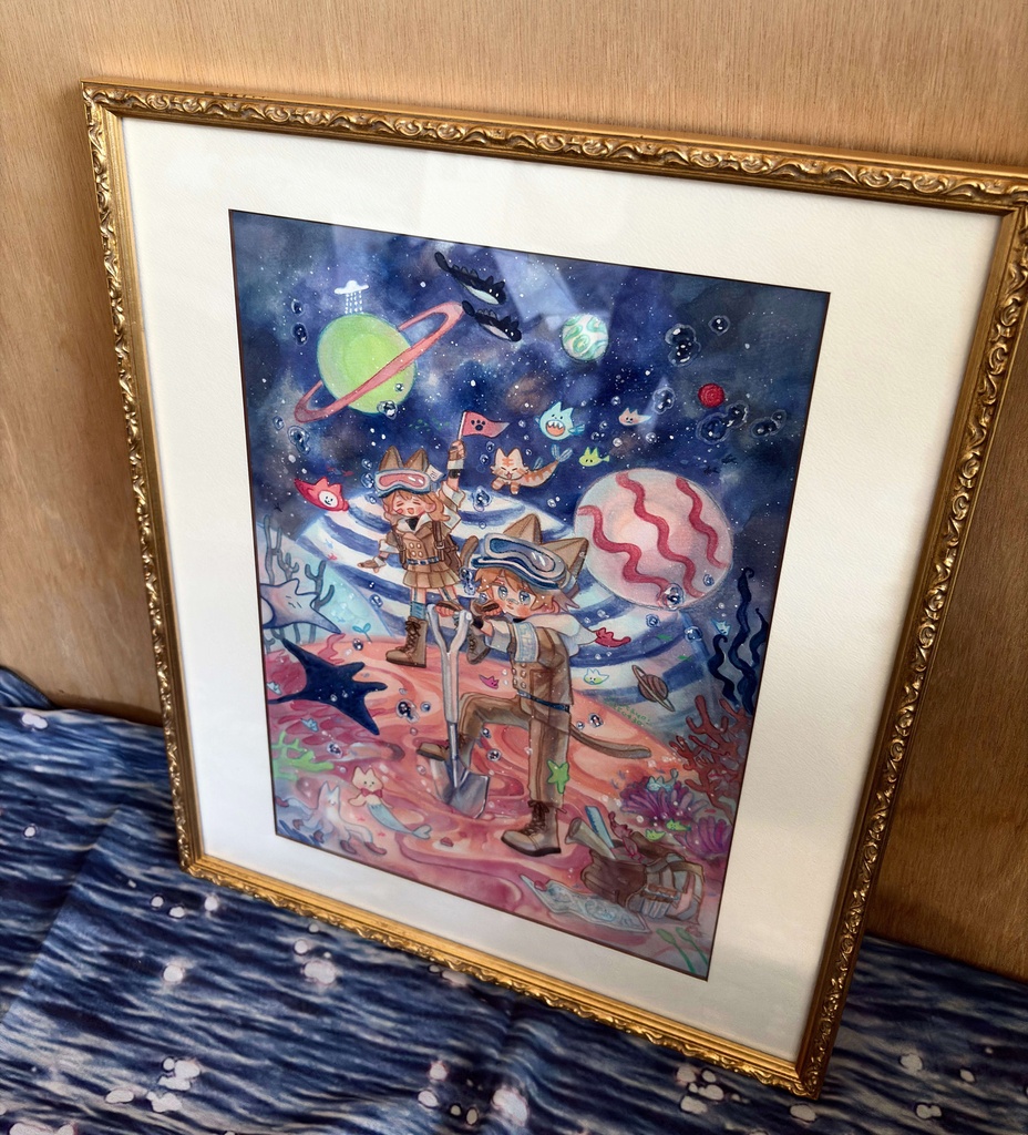 額装作品 『Re:ねこねこ宇宙の海探索隊』
