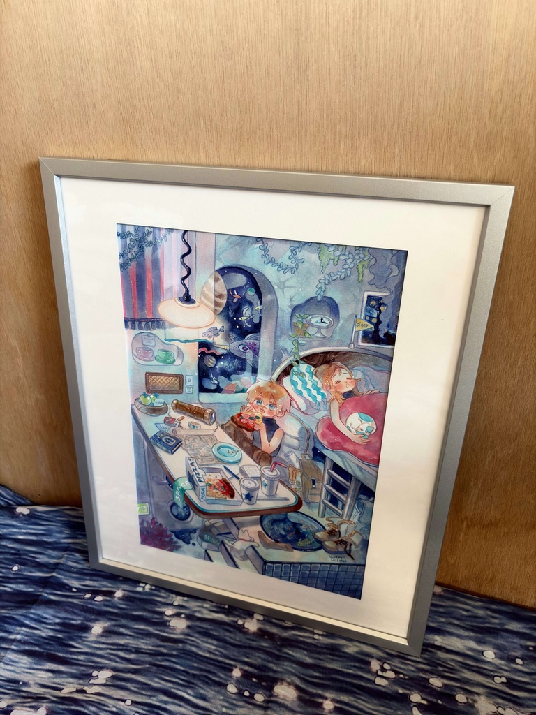 額装作品 『宇宙の海のペンション』