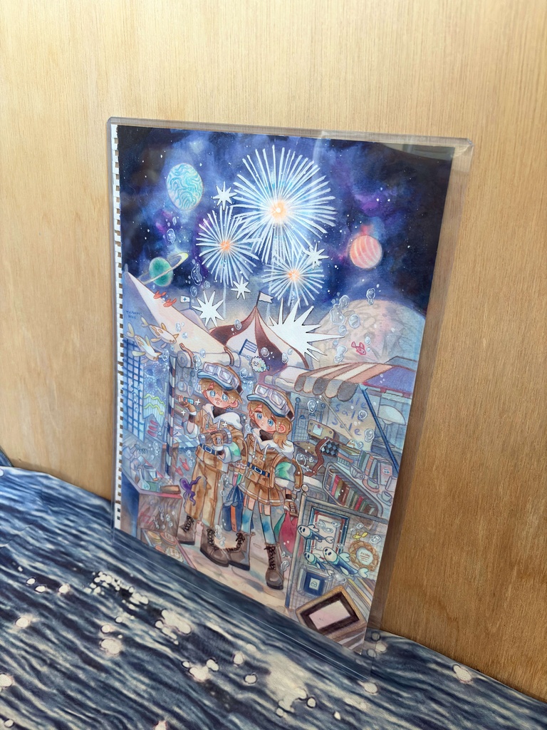 額装なし 『宇宙の海のマーケット』
