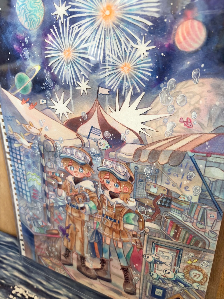 額装なし 『宇宙の海のマーケット』