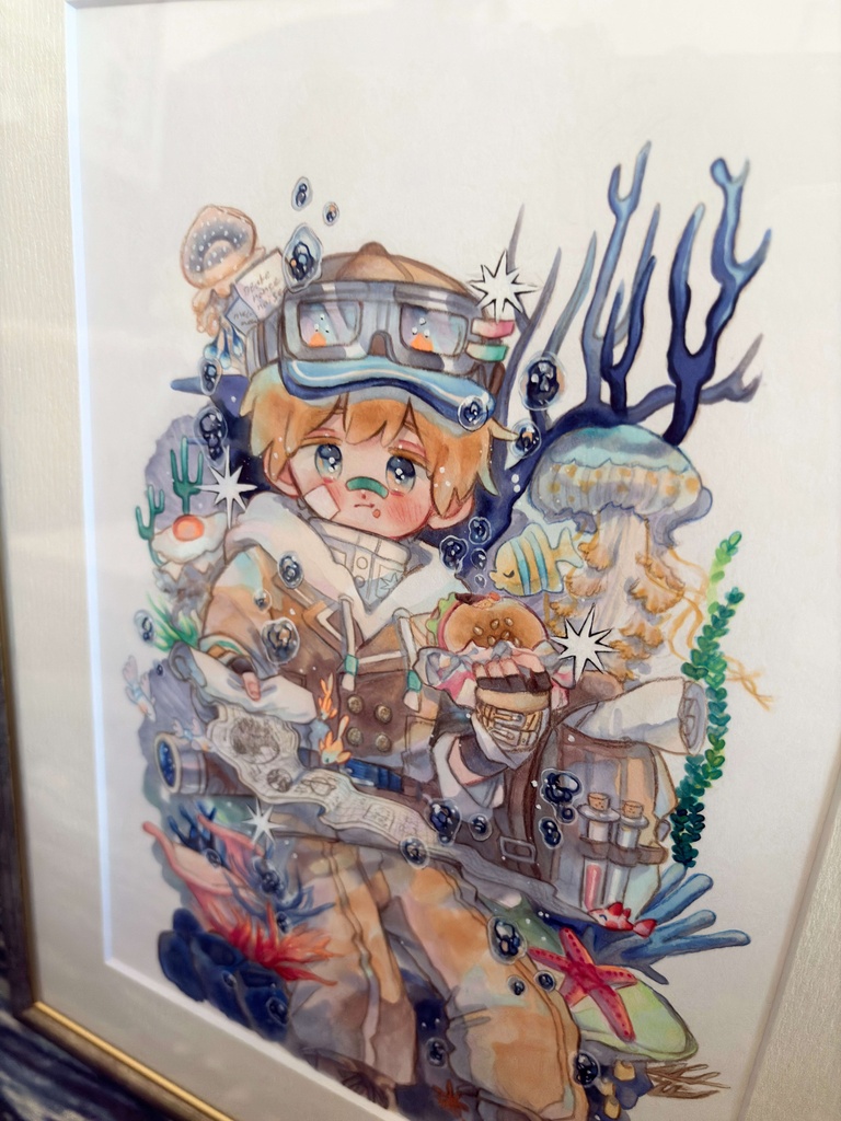 額装作品 『宇宙の海探索隊 おとこのこ』