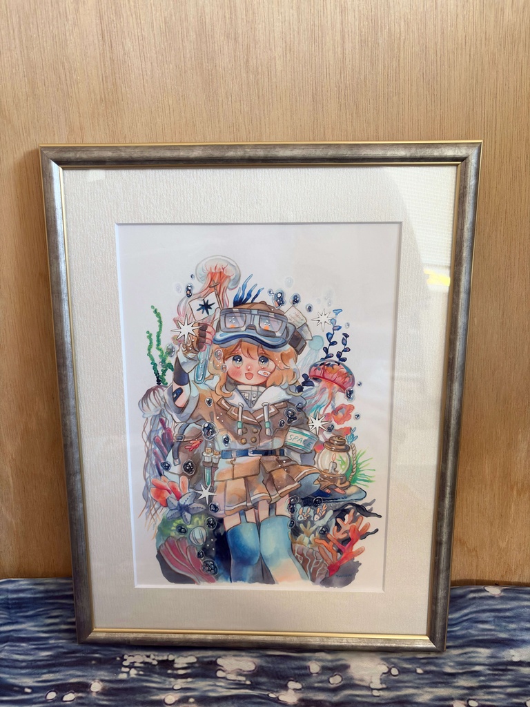 額装作品 『宇宙の海探索隊 おんなのこ』