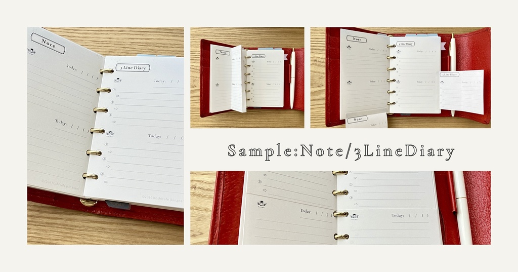 Starry Journal Series|Diary|Note & 3 Line Diary Set(Mini6・Color+Mono)