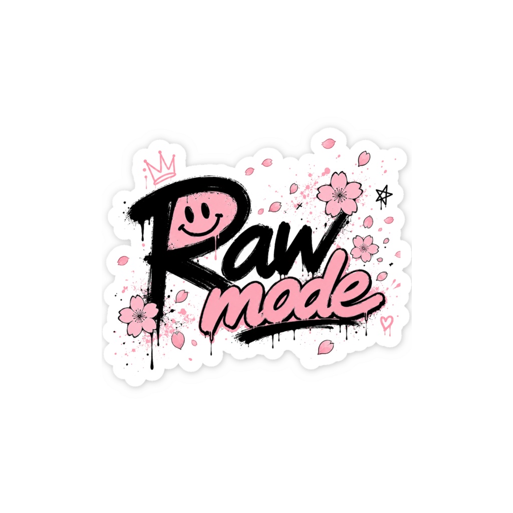 Raw mode- official スマホステッカー