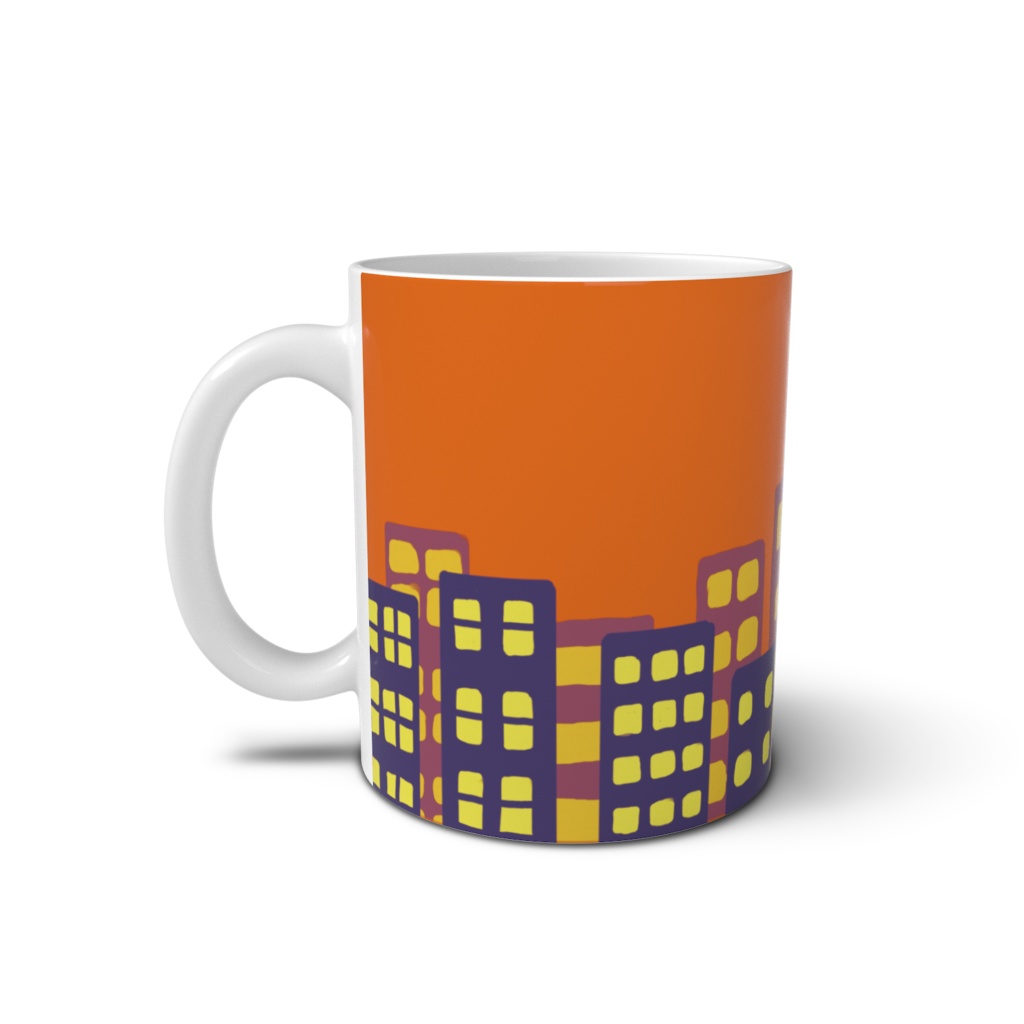 「ビル群」マグカップ