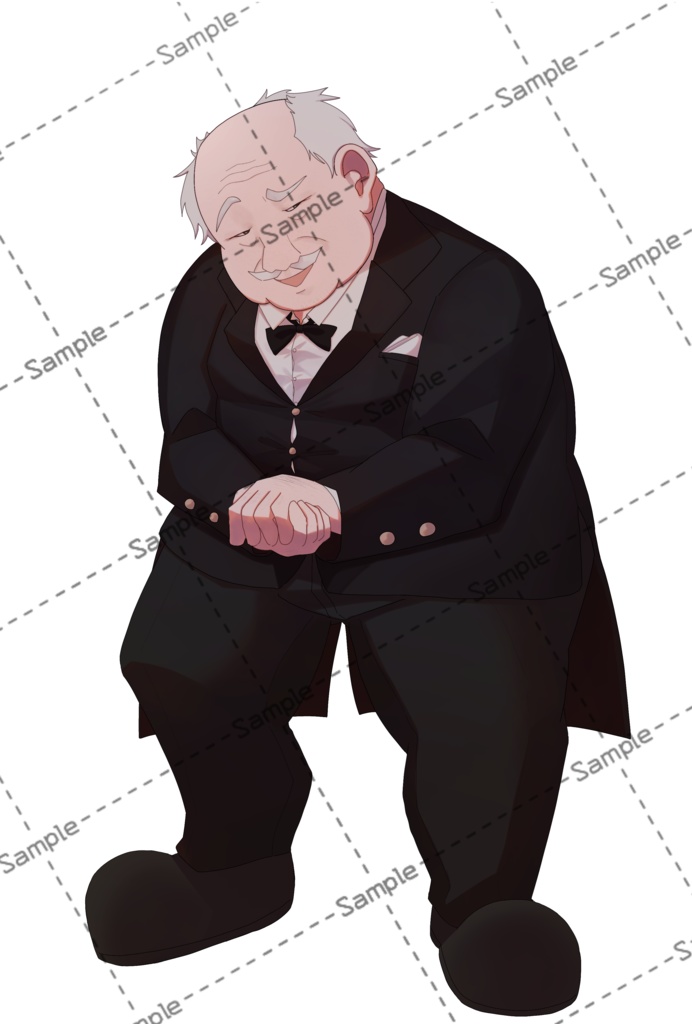 【無料素材】悪そうなおじさん(男性02)