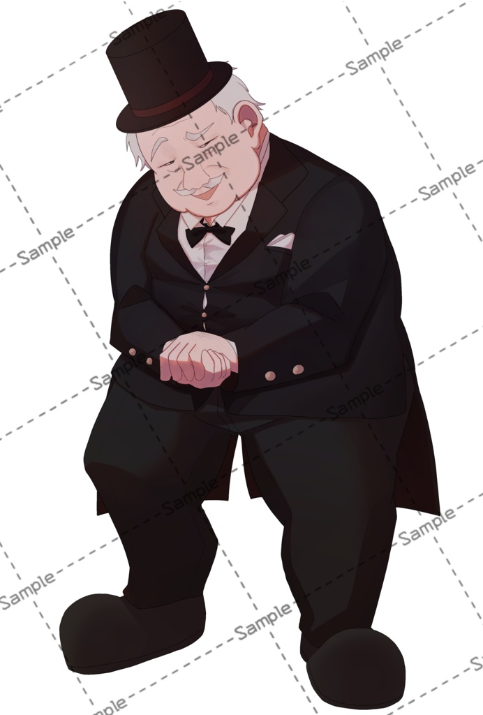 【無料素材】悪そうなおじさん(男性02)