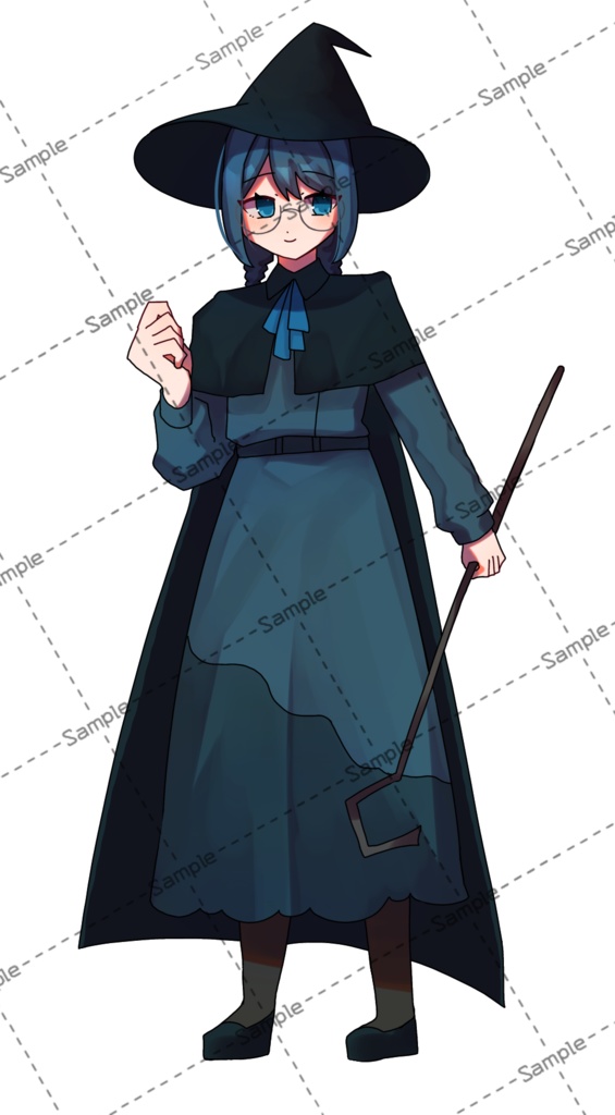 【無料素材】魔法使い(女の子11)