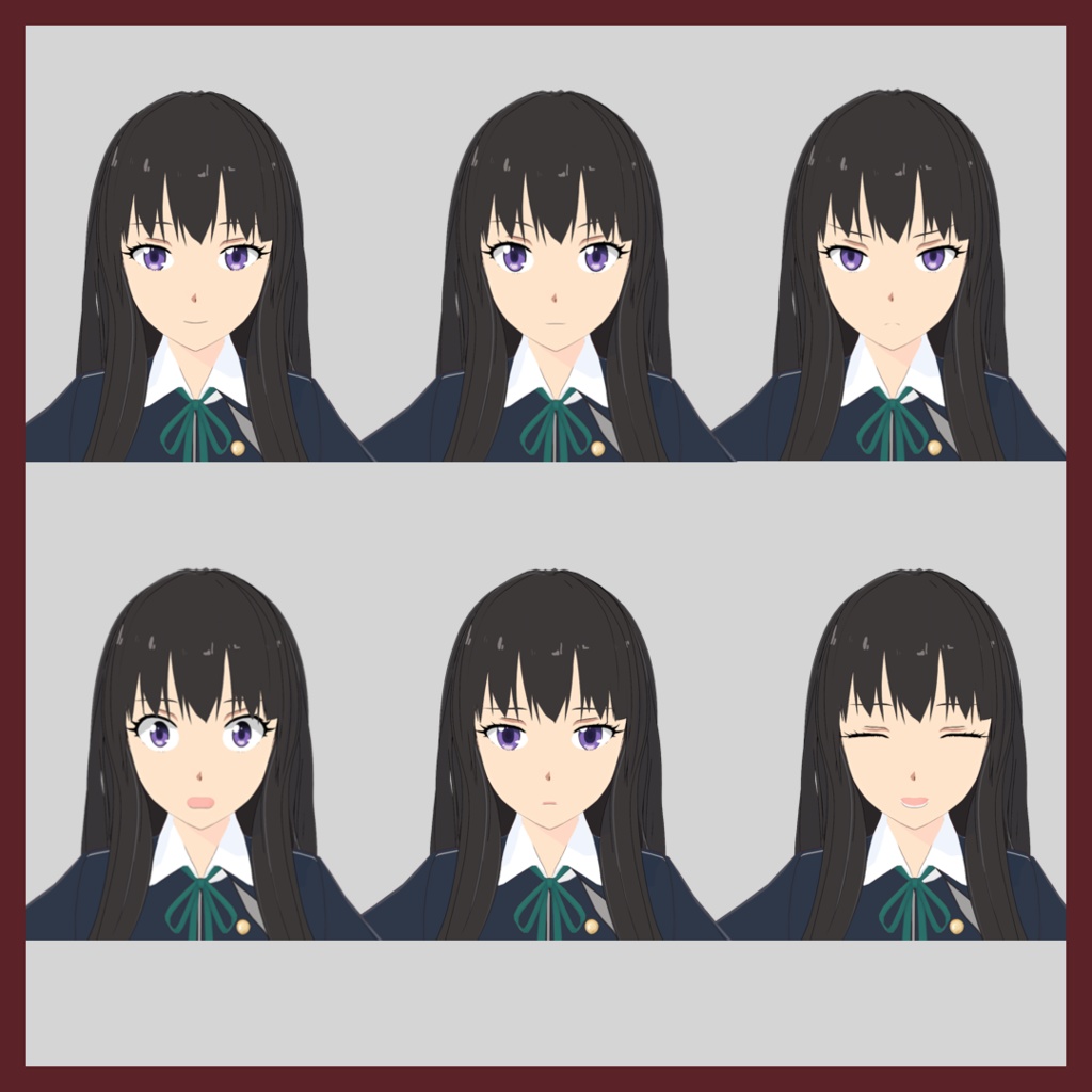 【VRoid】井ノ上 たきな & リコリス制服【VRMモデル】