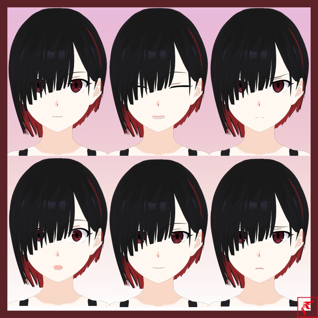 【VRoid】私服(B) & ツバキ(オリキャラ)【VRMモデル】