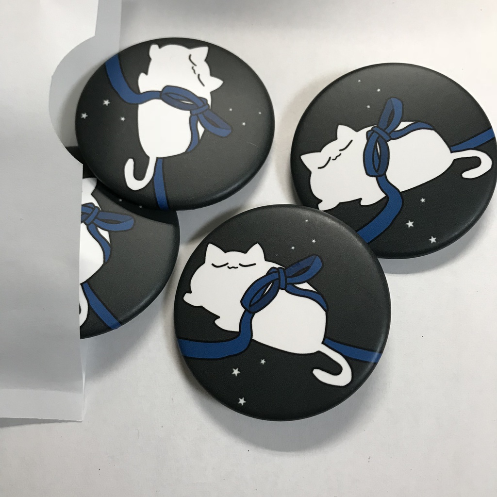 リボンねこちゃん缶バッチ